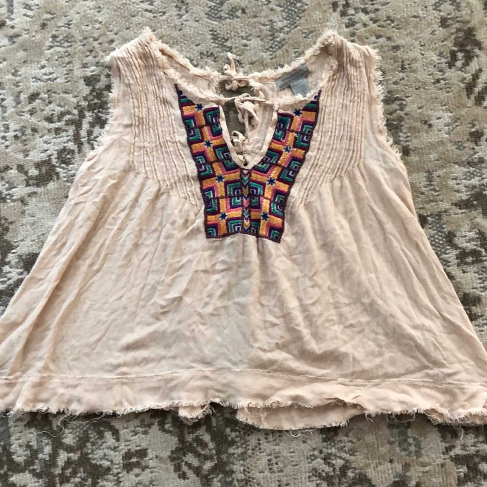 Beautiful World Market Boho Inspired Shirt L/XL